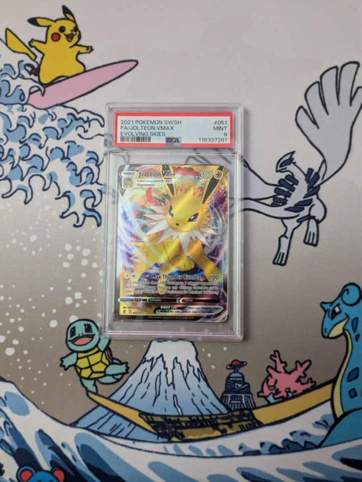 2021 POKEMON SWORD & SHIELD EVOLVING SKIES #051 FULL ART/JOLTEON VMAX PSA 9 - Image 1 of 1