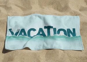 Discounted 30x60IN Ocean Wave Horizon Holiday Microfiber Beach Towel 1 Side - Picture 1 of 1