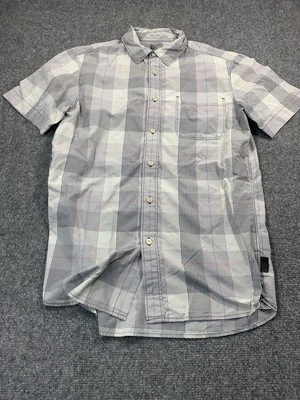 Camisa The North Face Para Hombre Gris Mediana A Cuadros Manga Corta Exterior Abotonada Foto 1 de 4