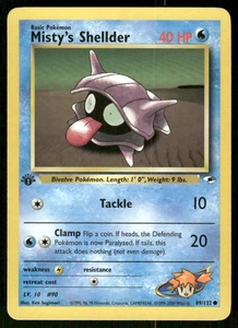 Pokemon Tcg NM Misty's Shellder [1st Edition] #89 Pokemon Gym Heroes - Picture 1 of 2