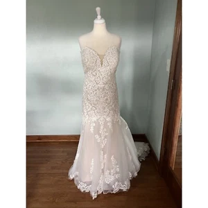 Abito da sposa primavera Stella York 24 abito da sposa con velo perline sagoma floreale - Foto 1 di 12