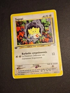 Edition 1 Pokemon Karte Togepi 51/111 Neo Genesis Wizards - Bild 1 von 11