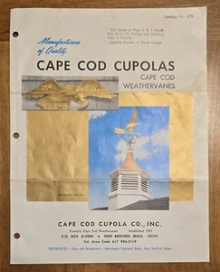 Vintage 1967 Katalog Wetterfahnen Scheunendach Kuppeln Cape Cod  - Bild 1 von 3