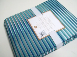 Funda nórdica Pottery Barn Teen Terrain Stripes microfibra Queen completa nueva - Imagen 1 de 3