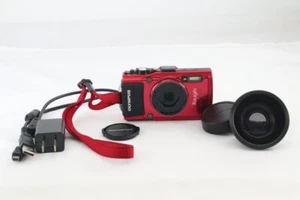 Olympus STYLUS Tough TG-3 Red + FISHEYE CONVERTER FCON-T01 from Japan (f01101) - Picture 1 of 10