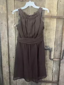 Alfred Angelo - Größe 12 braun/espresso Rüschenausschnitt - Brautjungfernkleid - Bild 1 von 4