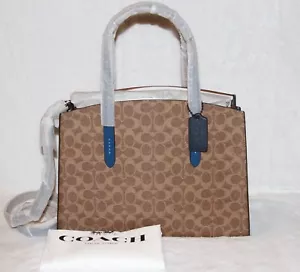 ๐ธ COACH Charlie Carryall Signature Canvas Leather Tote Shoulder Bag Crossbody - Picture 1 of 8