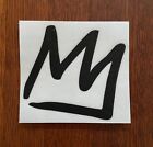 Mammoth Lakes California CA Mountain Snowboard Black Logo decal Sticker 4” x 4”