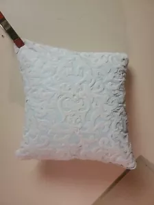 BEAUTYREST Arlee Embroidered Cotton Throw Accent Pillow Spa Blue Ivory 18 in - Picture 1 of 1