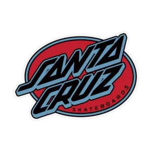 Santa Cruz Oval Outline Dot 5" Sticker - Picture 1 of 1
