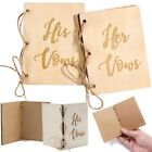Her & His Vows Marriage Vows Booklets Wood Photography Props Wedding Decoration