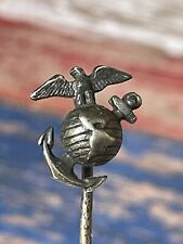 WWI era U.S Marine Corps Officer EGA Stickpin Sweetheart or Service Pin STERLING