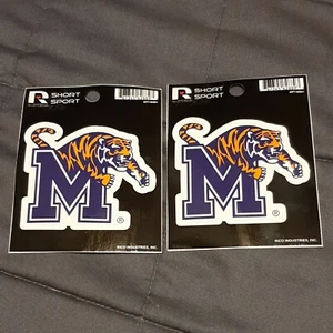 (Conjunto de 2) Memphis Tigers 3 "Flat Die Cut Sticker Emblem Universidad de - Imagen 1 de 6
