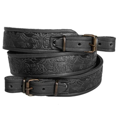 Rifle Sling Shotgun Hunting Tactical Strap Leather Shoulder Shooting Rifles Belt - Image 1 of 4