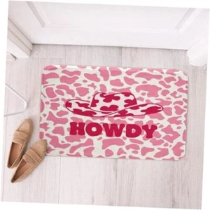 Cow Print Bathroom Rugs Kids Pink White Btah Rugs for Shower 20"x32" Multi 03 - Picture 1 of 7
