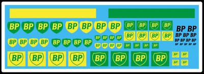 MMH Décalcomanie BP RACING 1/43 1/32 1/24 1/18 Water slide decal scalextric
