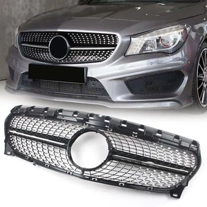 For Mercedes CLA R117 W117 Benz Front grille grill CLA250 2015- 2019 Black - Picture 1 of 11