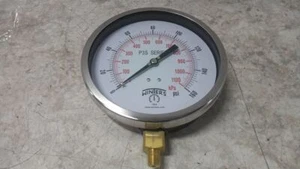 Winters P3S6087 6 In Dial Size 1/4 In NPT Male Industrial Pressure Gauge (AW) - Picture 1 of 3