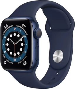 Apple Watch Series 6 GPS 40mm Blau Aluminiumgehäuse Navy Sportarmband *Neu neu verpackt* - Bild 1 von 7
