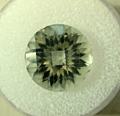 Piedras preciosas de prasiolita corte redondo brillante 12 mm x 12 mm x 8 mm 6,25 tcw Foto 1 de 4