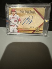Mike Trout Auto /10 Solid Gold Greats 2022 Topps Tribute Autograph Red