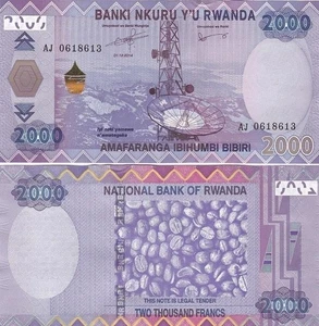 Rwanda _ 2000 Francs 2014 UNC P. 40 Lemberg-Zp - Picture 1 of 1