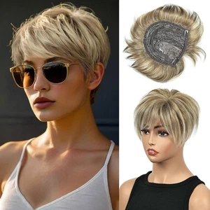 PHOCAS Short Hair Toppers for Women Blonde Hair Topper with Thining Hair Fluf... - Picture 1 of 15