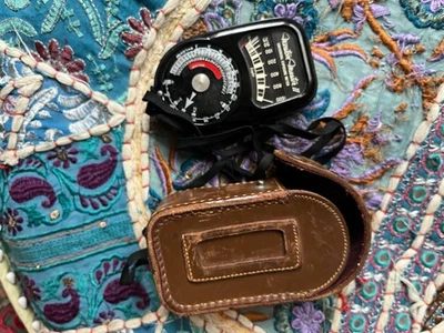 Medidor de exposición cine Weston Master II negro vintage clásico alimentado por selenio Foto 1 de 4