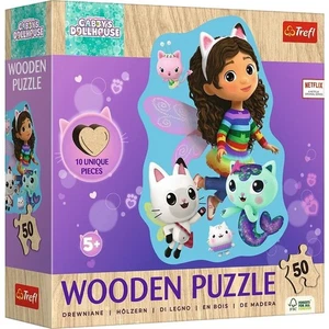 Trefl Jigsaw Wooden Puzzle 50 Pieces Gabby's Dollhouse Happy Gabby - Picture 1 of 2