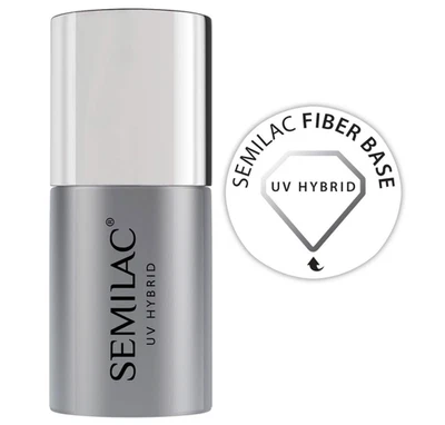 Semilac UV Gel Nail Base Coat - 7 ml - Fiber Base - Manicure & Pedicure