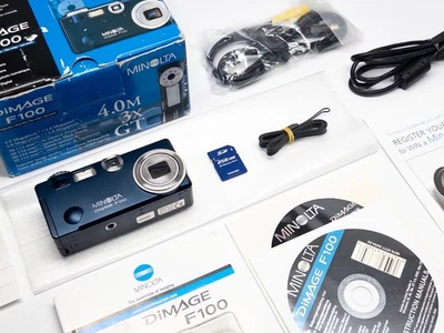 MINOLTA Dimage F100 4MP  Blue Compact Digital Camera Japan Rare Collectable CCD - Image 1 of 4