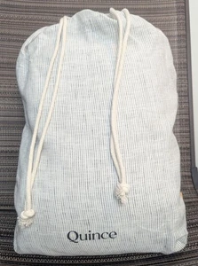 Quince 100% European Linen Duvet Cover 3PC Set Grey/White Mini Pinstripe F/Q-NEW - Picture 1 of 7
