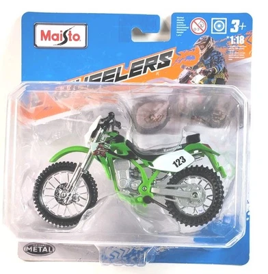 Motocicleta Maisto 2 ruedas Kawasaki KLX 250SR verde 1:18 Foto 1 de 3