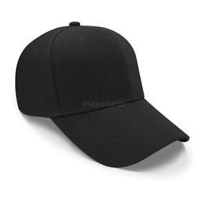 Baseball Caps for Men and Women Plain Hat Loop Adjustable Size Solid Polo Style