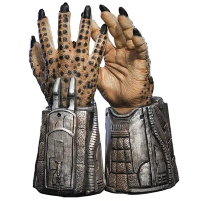 Predator Mask Gloves Halloween Cosplay Props Headgear Helmet Adult Latex Costume - Image 1 of 4