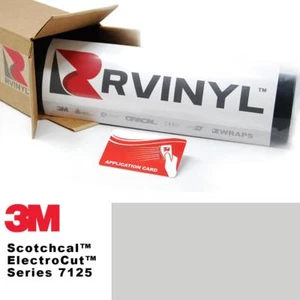 3M 7125 Scotchcal Pearl Gray 11 Vinyl Film Sign Craft Hobby Decal Sheet Roll - Picture 1 of 7