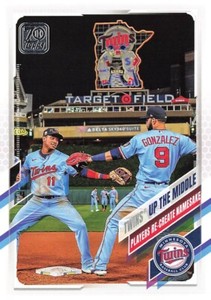 2021  Topps 70th Anniversary Celebration #553 Twins® Up The Middle CL Twins