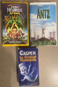 VHS BUNDLE 3 MOVIE TITLES : ANTZ , JIMMY NEUTRON, CASPER LIKE NEW - Picture 1 of 2