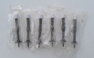 (6) Antique Brass 3" Spring Door Stop Doorstop Wall Baseboard Screw (Lots of 6) - Image 1 of 3