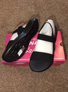 Skechers Go Walk Trip Stretch Fit Gore Slingback Sandal - Black - UK 6