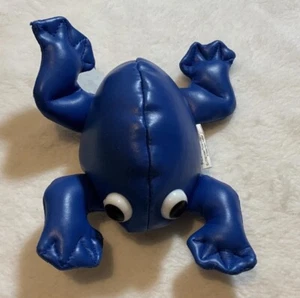 Vintage 1996 Sportime Sitzsack Frosch blaue Bohne gefüllt Vinyl 5,5" Spielzeug - Bild 1 von 7