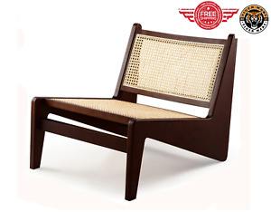 Modern Solid Wood Rattan Kangaroo Chair Recliner Retro Leisure Gift Chair