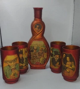 Jim Beam Vintage Beam Choice Boating Party Manet Decanter Liquor Bottle 4 Glass - Picture 1 of 18