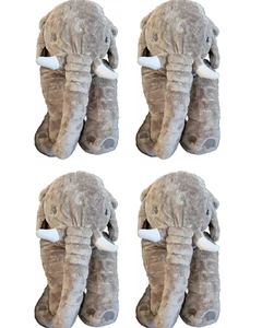 (Paquete de 4) Homilía Peluche Elefante Animal Juguete Suave Alto Relleno Poliéster - Imagen 1 de 6