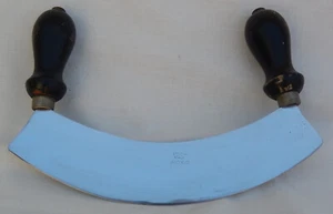 IMCA Italy INOXID Chopping, Mincing Knife, Double Handle W/Curved Blade - Picture 1 of 4