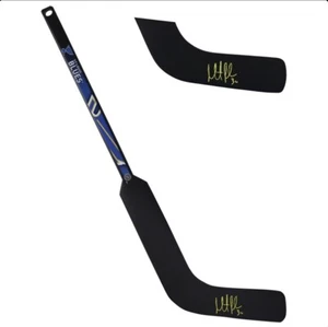 MARTIN BRODEUR BLUES SIGNED AUTOGRAPH MINI GOALIE STICK FANATICS AUTHENTIC - Picture 1 of 3