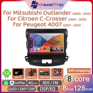 Car Radio for Mitsubishi Outlander Citroen C-Crosser Peugeot 4007 2005 - 2012 4G - Picture 1 of 39