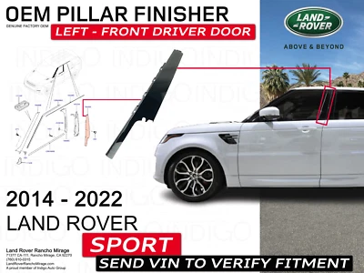 LAND ROVER PUERTA DELANTERA ACABADO PILAR GAMA IZQUIERDA SPORT 14-22 LR118291 OEM Foto 1 de 4