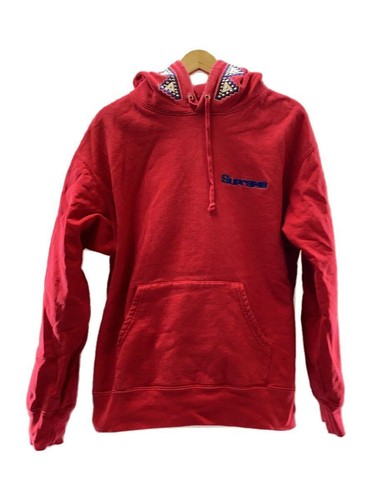 Felpa Supreme con cappuccio M cotone ROSSO usata