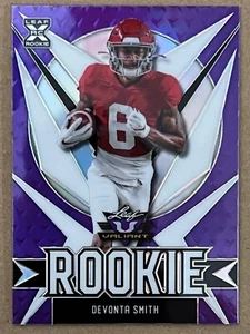 HASTA 10 2021 Leaf Valiant DEVONTA SMITH HOLO púrpura refractor PRIZM #/50 RADIOCONTROL - Imagen 1 de 2